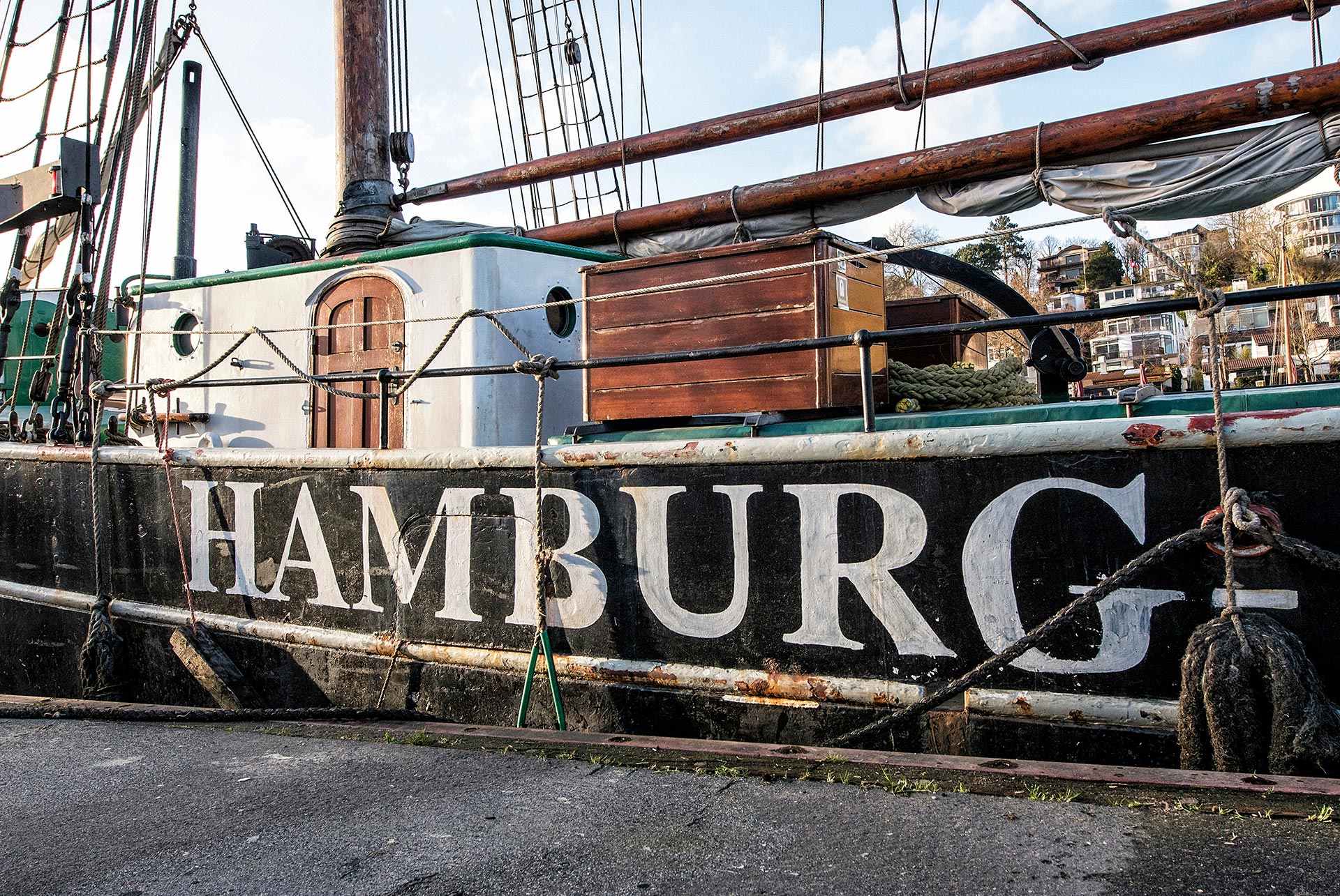 NL057 Schiffswand Hamburg-Wandbild auf Leinwand, Dibond oder hinter Acylglas