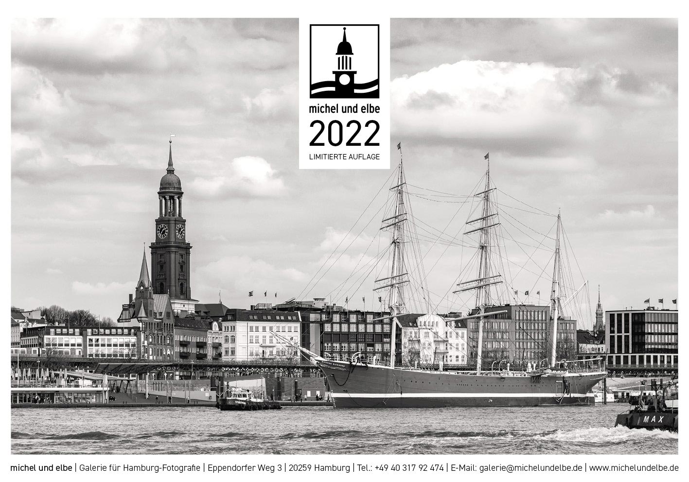 Hamburg-Kalender SW 2022 michel und elbe