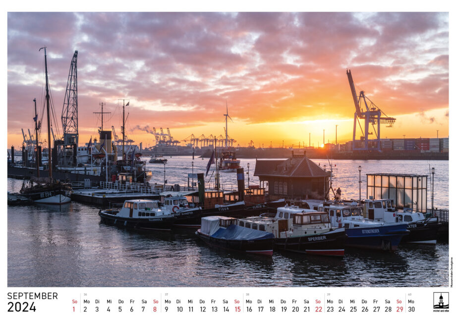 Hamburg-Kalender 2024 michel und elbe